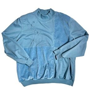 90s Vintage Alfred Dunner Patchwork Mixed Media Butterfly Sweatshirt Size 1X